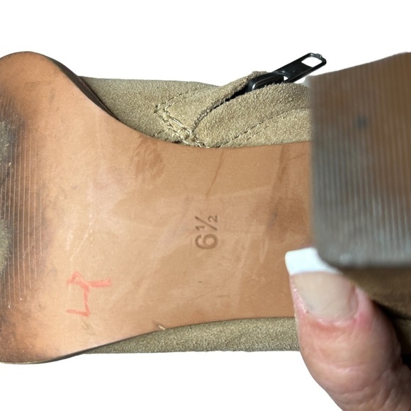 Madewell Billie Boots suede Tan size 6.5 - Picture 14 of 14